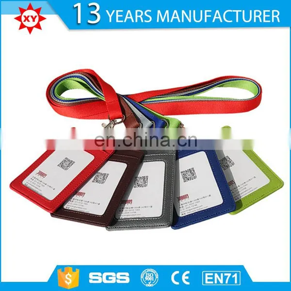Custom Leather id Card Holder Lanyard photo-4