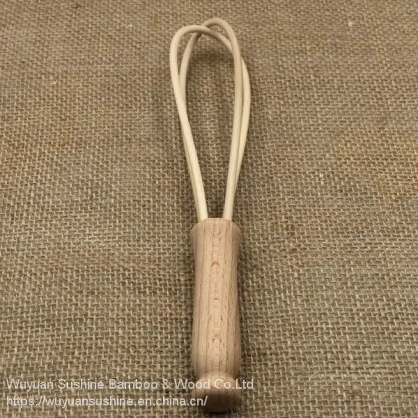 Wooden Whisk for Kitchen,Made of Beech Wood photo-2