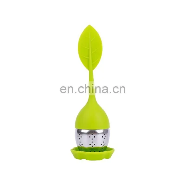 Wholesale Silicone & Stainless Steel Leaf Shape Tea Infuser / Tea Ball photo-5