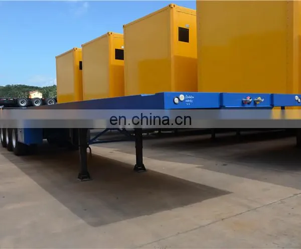 CIMC Stock Flatbed Semi Trailer 3 Axle 40 Tons Container Trailer photo-4