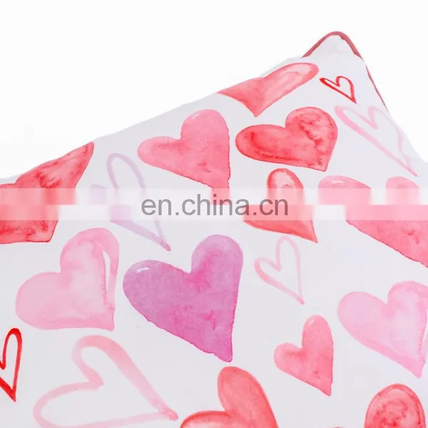 Happy Valentine's Day Decorative Throw Pillow Case Sweet Love Pink Square Cushion Cover for Home Decor photo-3