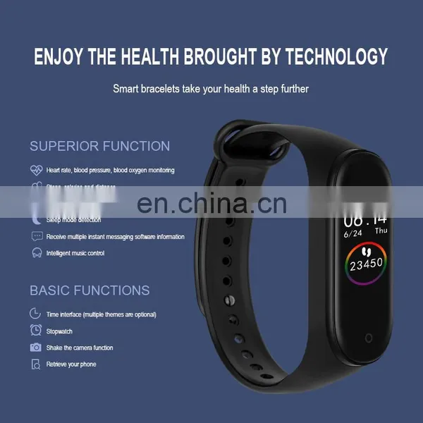 M4 Smartwatch Heart Rate Color Screen M3 M4 Smart Watch Sport Fitness Bracelet photo-3