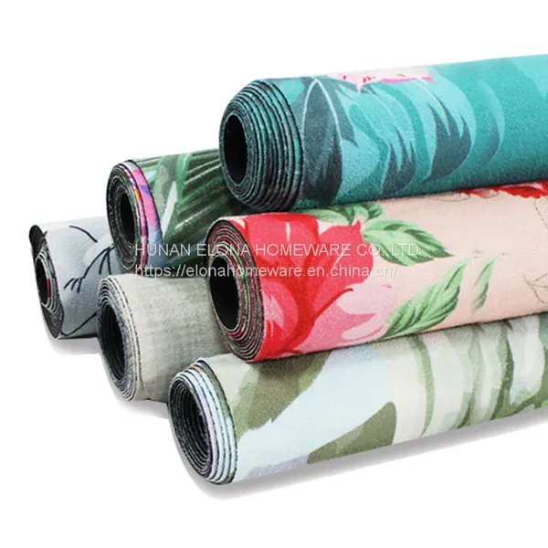 Yoga Mat Custom High Quality Eco Friendly Natural Rubber Fabric Suede Yoga Mat