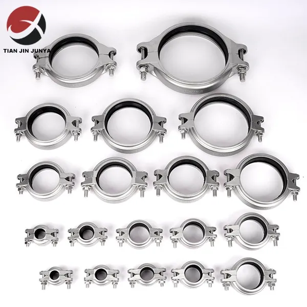Lost Wax Casting Stainless Steel 304 316 Single Hinge Heavy Duty Coupling/joint/hose/exhaust Clamp China Manufacturer Plumbing Fitting Pipe Clamp photo-2