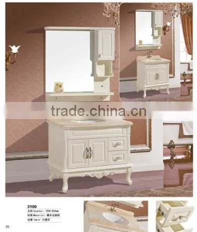 High Glossy Bathroom Cabinet With Elgant Basin and Mirror photo-2