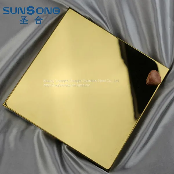 PVD Gold COATED MIRROR STAINLESS STEEL SHEETS Mirror Etching Stainless Steel Sheet photo-2