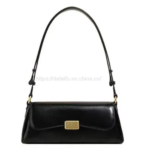 Female Classic Retro Leather Small Square Bag Single Shoulder Underarm Bag photo-2