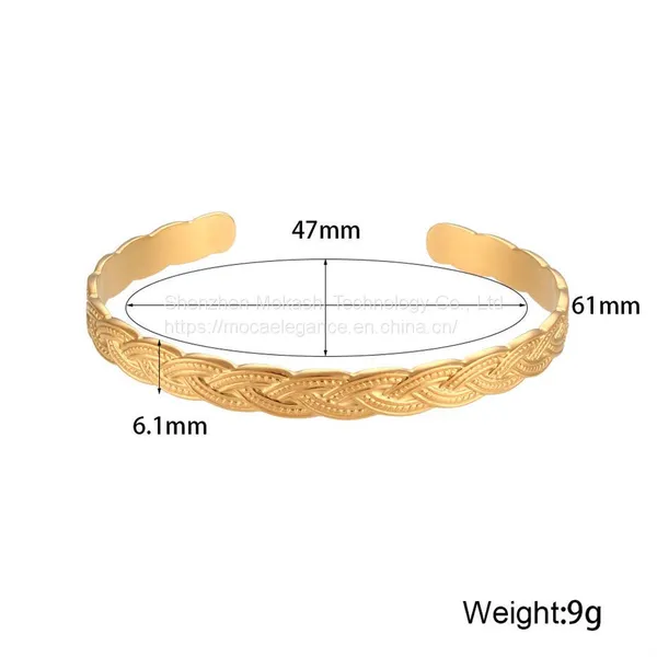 18k Gold Plated Jewelry Heart Arrow Bracelet Bangle Stainless Steel Adjustable Cuff Bracelet For Women photo-3