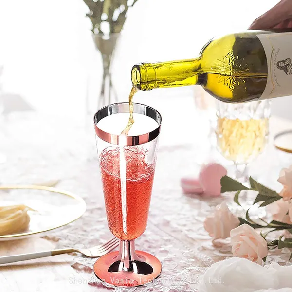 Bulk Shatterproof Plastic Champagne Flutes - 9oz Stemless Design, Event Planner Tableware Flutes photo-5