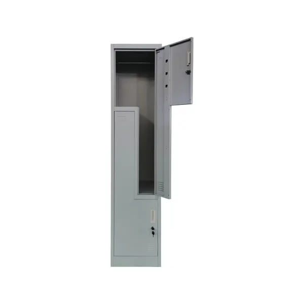 Z Shape Metal Locker 2 Door Clothing Storage Cabinet Lockers photo-2