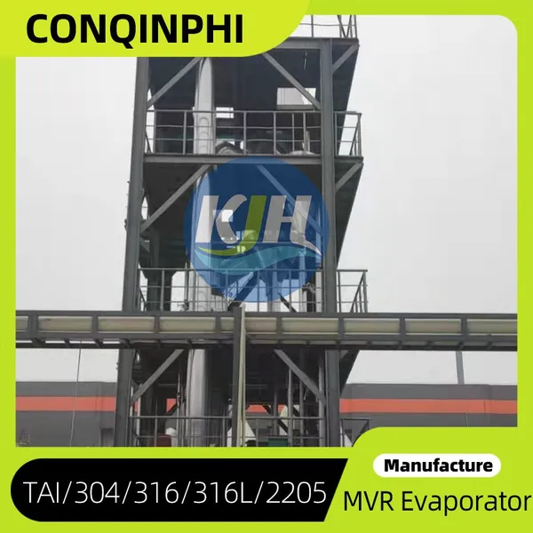304 Stainless Steel Counterflow MVR Evaporator With PLC Control for 500 Kg/h Capacity