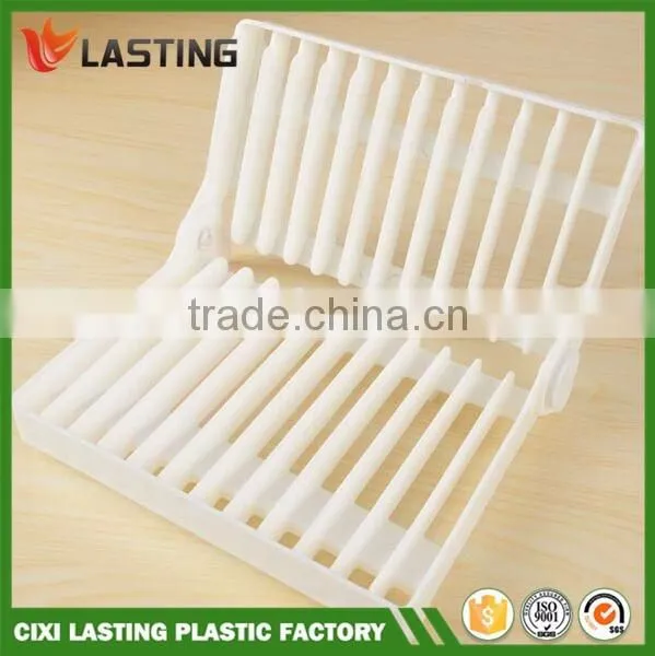Foldable Kitchen Dish Drying Rack Plate Drainer Holder Plastic Storage Plate Rack photo-3