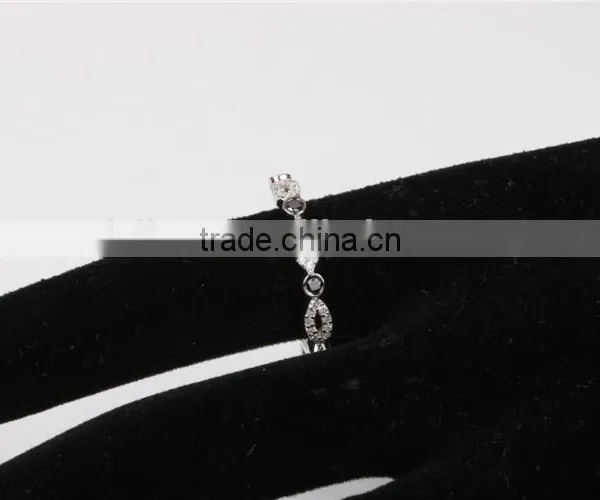 10k Gold Black Diamond Jewellery Luxury Engagement Ring Set for Lady photo-5