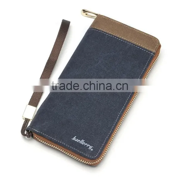 Lastest Fashion New High Quality Zipper Canvas Purse Large Wallet Canvas photo-4