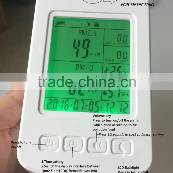 Hot Selling Wholesale Pm2.5 Pm10 Air Particle Counter and Temperature and Air Pollution Counter photo-3
