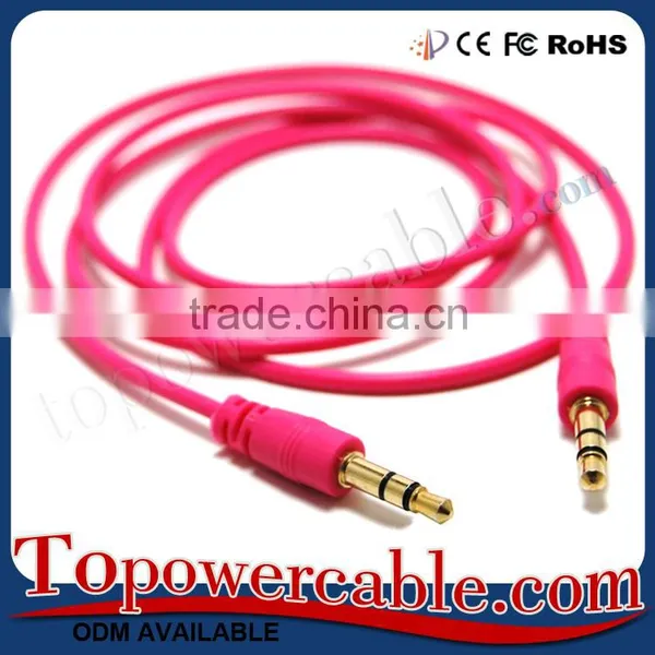 China Wholesale 3.5mm Male To Male 1/2/3m Long Aux Cable Cord photo-4