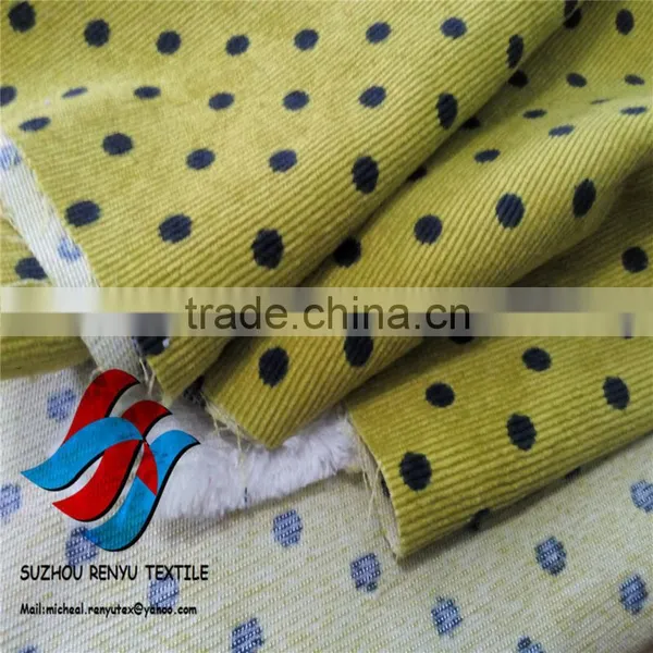 16 Wale Printed Corduroy Fabric for Sofa,Corduroy Manufacturer