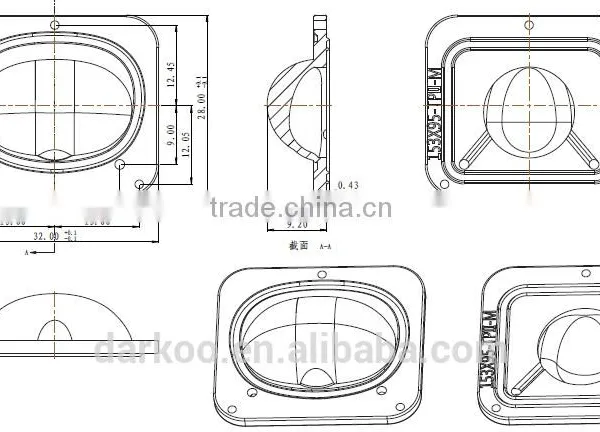 Seoul P9 Thermostability Fire Protection Silicon Streetlight Lens DK24-153*95-TP-II-M photo-2