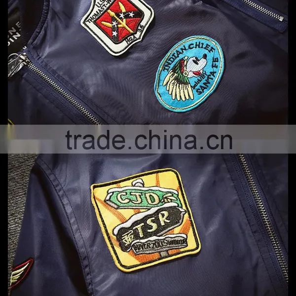 2016 Fashion Casual Outdoor Bomber Air Force Jackets With Retro Embroidery photo-3