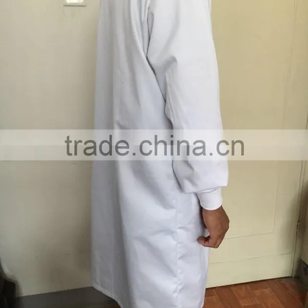 Unisex White Lab Coat With Knit Cuffs photo-2
