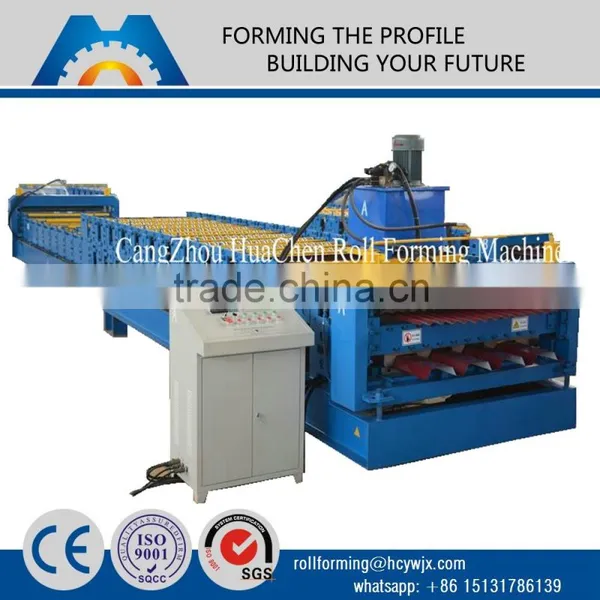 China Manufacturer Automatic Metal Tile Color Steel Roof and Wall Roll Forming Machine Price