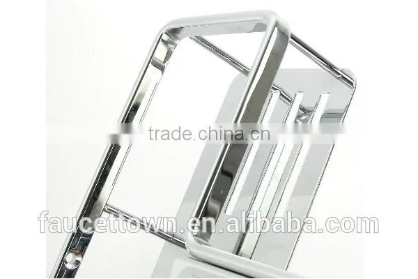 Stainless Steel L Shape Bathroom Corner Wall Shelf for Hotel and Home photo-4