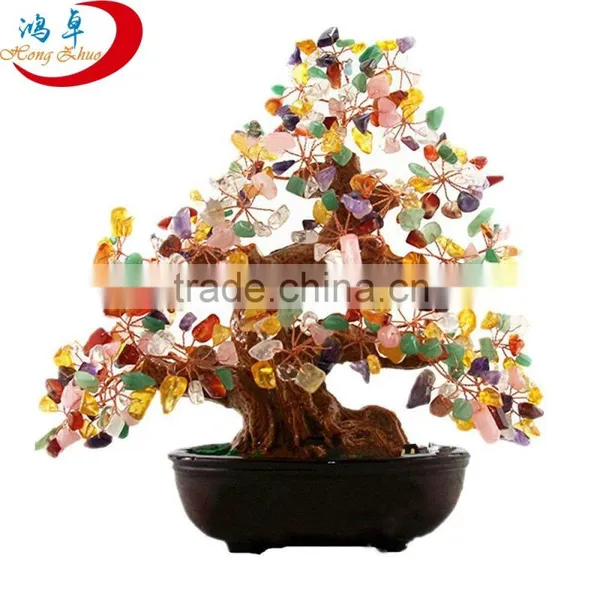 Mixed Gemstone 300bds Tree With Orgone Base Wholesale Gemstone Ogonite Trees
