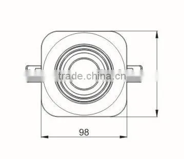 Square Shape Modern Led Ceiling Spot Light 10W/12W/15W photo-6