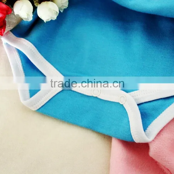 100% Cotton Blue Baby Boy Clothes Infant Boys Bodysuit photo-4