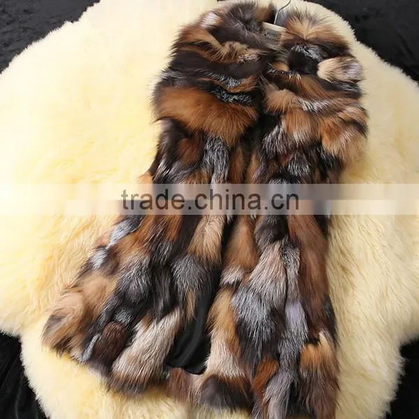 2016 High -end Genuine Silver Fox Fur Vest photo-3