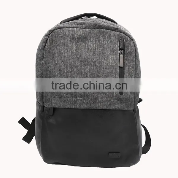 High Quality Custom Design Fabric and PU Leather Office Backpack Bag photo-5