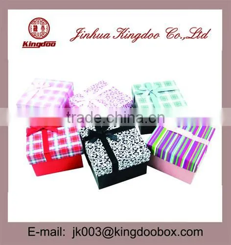 Jinhua Supplier Handmade Square Paper Watch Gift Box With Ribbon Colours photo-2