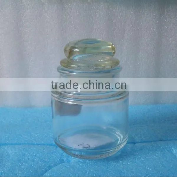 Chirstmas 175ml Glass Candle Holder With Glass Cap