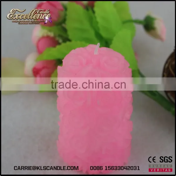 Rose Pillar Shape Wedding Candle Wholesale -carrie-0086 15633042031 photo-3