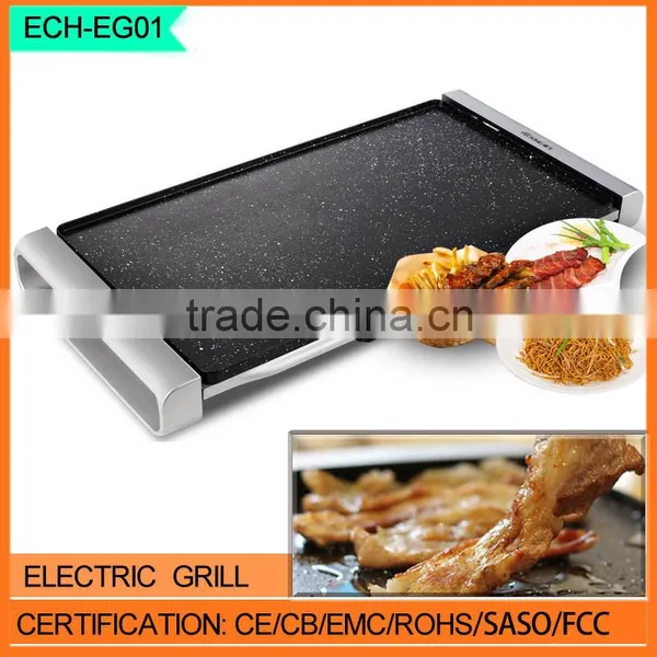 Electric Induction Cast Iron Smokeless Table Ceramic Teppanyaki Grill