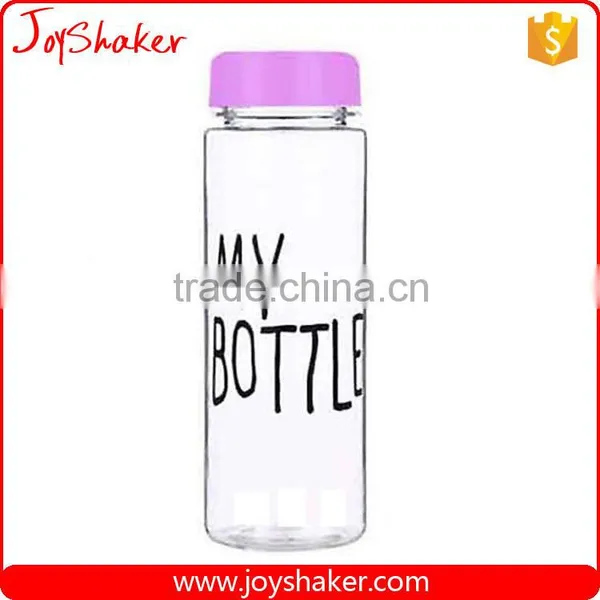 JoyShaker - 500ML Transparent Color My Bottle Logo Sport Plastic Fruit Juice Water Bottle photo-4