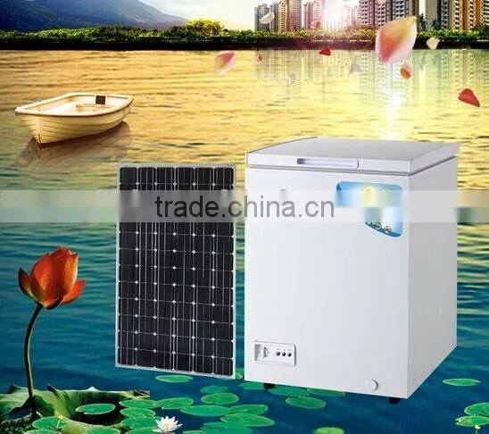 Solar Powered Refrigerator Fridge Freezer With Glass Door photo-3