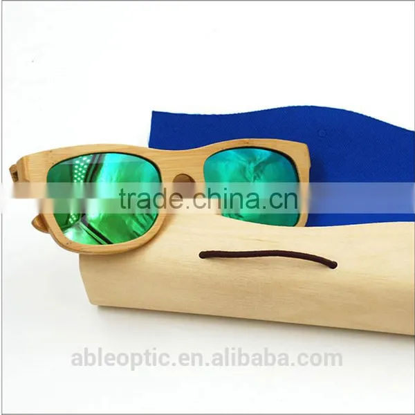 New Stylish 2016 Vogue UV400 Mirror Lens Custom Italy Design Bamboo Wooden Polarized Sunglasses CE Supplier's Choice photo-4