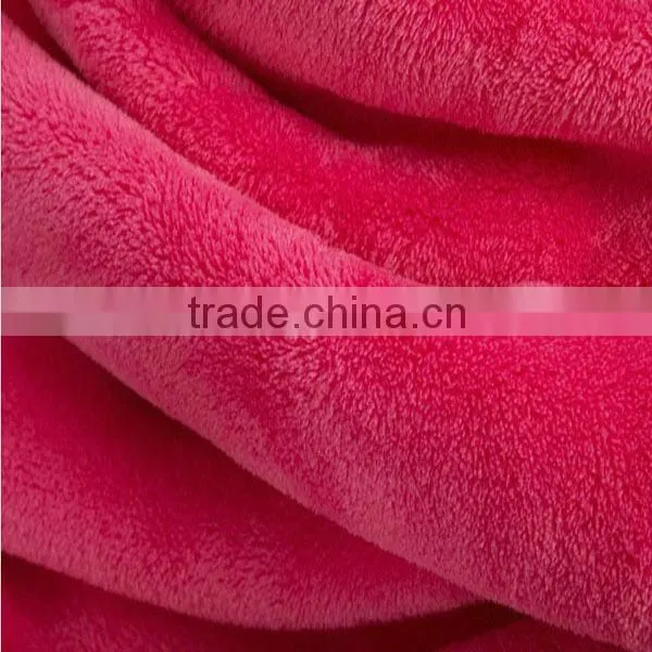 Solid Dye Coral Fleece Fabric for Producing Blanket