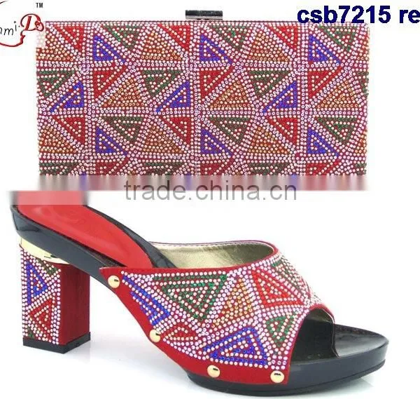 CSB7216 New Design for Women Shopping Cheap Italian Shoes Matching Bags photo-3