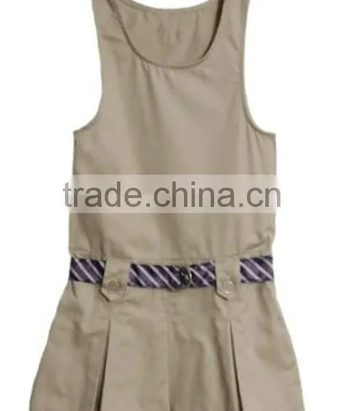 Belted Khaki Dress Schoolgirl Uniforms