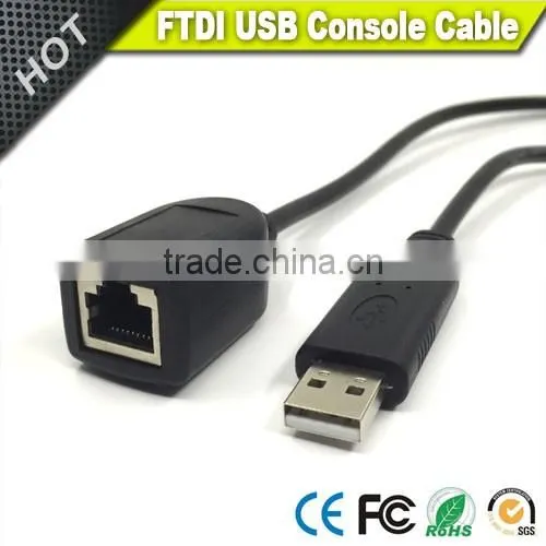 All New Cisco USB Male to RJ45 Female Console Cable With FTDI Chip in Black photo-3
