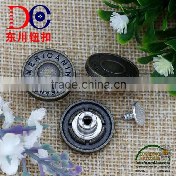 Plating Decorative Metal Rivets Fasteners Studs Button Denim Pant Jeans photo-3