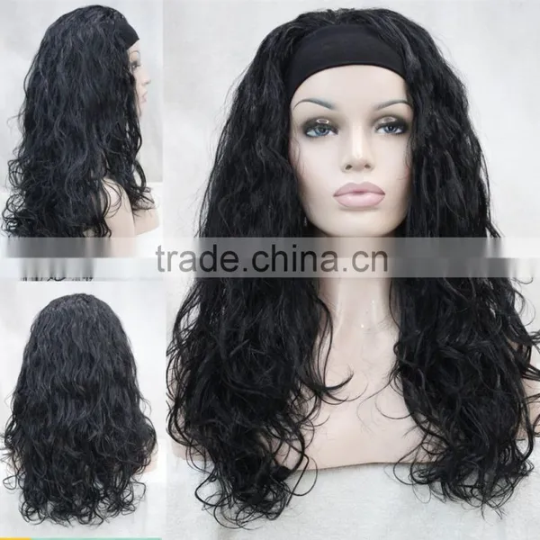Best Quality on Line Trading Braided Style Ombre Tights Instock All Synthetic Color Kinky Curly Headband Wigs photo-4