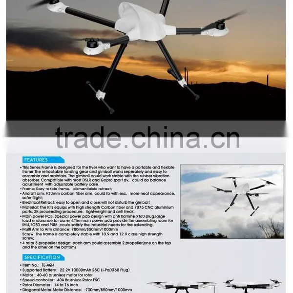 LEDO Black/white Quad Copter RC Quadcopter With Retractable Landing Skid photo-2