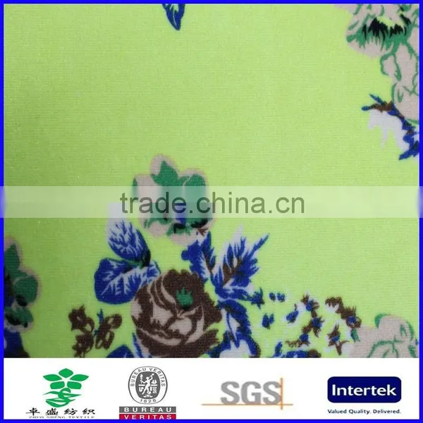 Spandex Polyester Printed Velvet Fabric photo-6