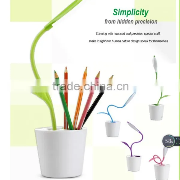 Unique Design Colourful Sapling Pen Holder Led Table Lamp& Reading Lamp