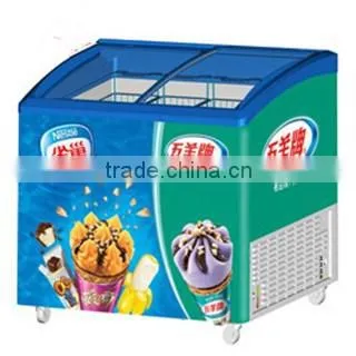 Double Door Curved Glass Chest Freezer for Ice Cream photo-2