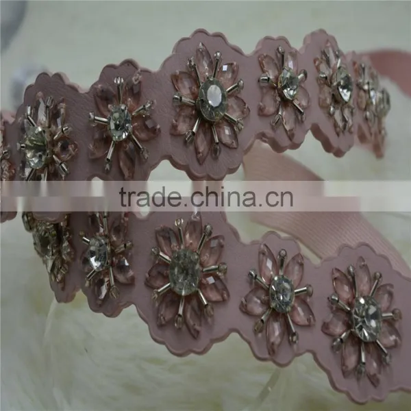Elastic Rhinestone PU Leather Garment Dress Belt for Women