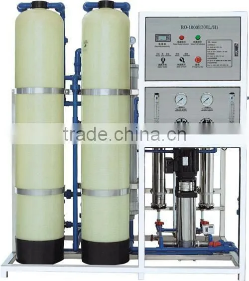 RO Water Filtration Sysmtem 300LPH With FRP Filter Vessel